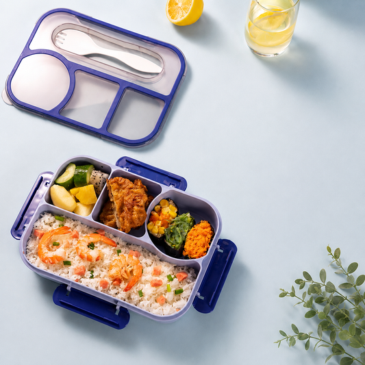 Lonchera Bento Box Premium con Compartimentos + Cubiertos